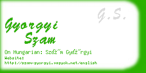 gyorgyi szam business card